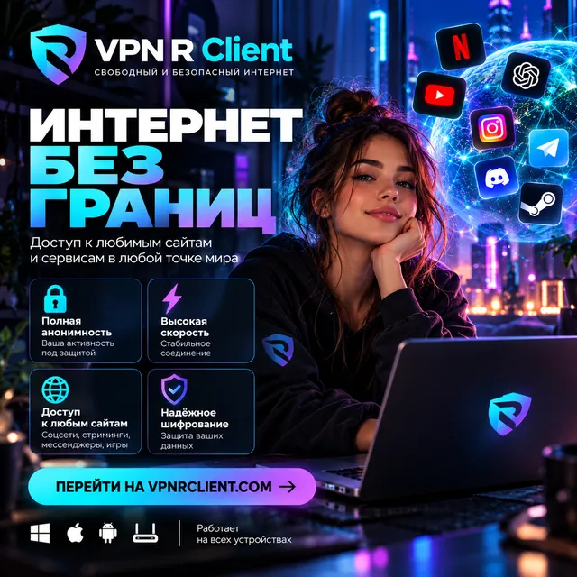 VPN R Client — интернет без границ: доступ к любимым сайтам и сервисам